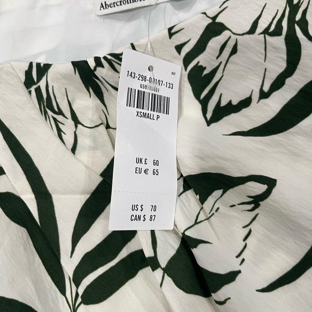 abercrombie and fitch mid rise sarong maxi skirt | size xs petite - Picture 4 of 5